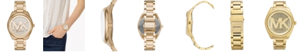 Michael Kors Women's Janelle Gold-Tone Stainless Steel Bracelet Watch 42mm 